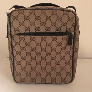 AUTHENTIC VINTAGE GUCCI Crossbody Bag-Beige/Brown
